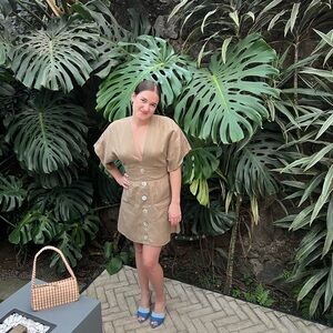 Reformation Tan Mini Dress